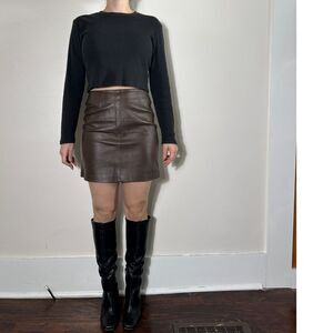 Brown Mini Skirt